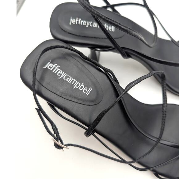 Jeffrey Campbell Leeda Ankle Strap Heel Sandal Women's Black Size US9.5 EU40 - Picture 15 of 15